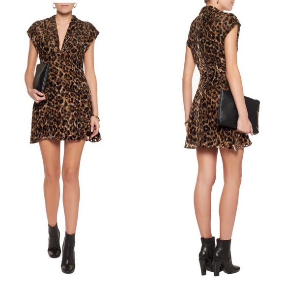 alice and olivia leopard print dress